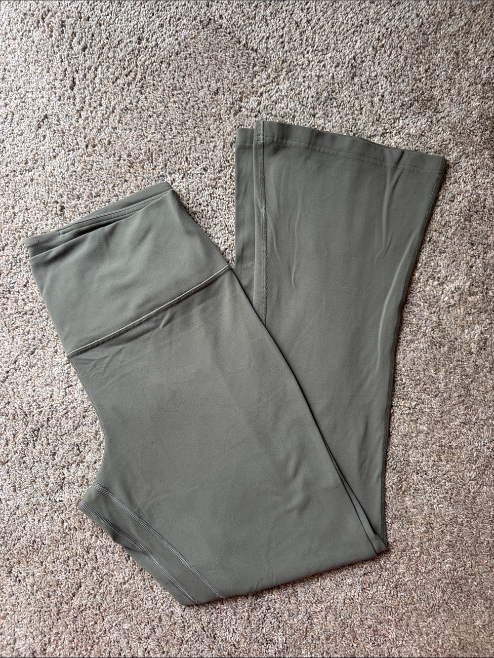 Lululemon grey green wide leg align leggings size 12